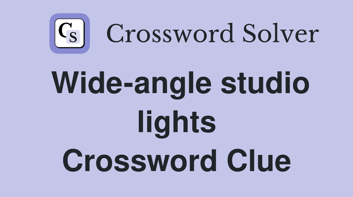 Wide-angle studio lights Crossword Clue
