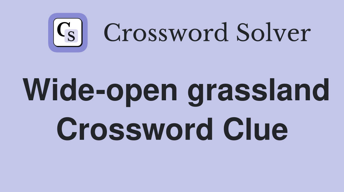 Wide-open grassland Crossword Clue