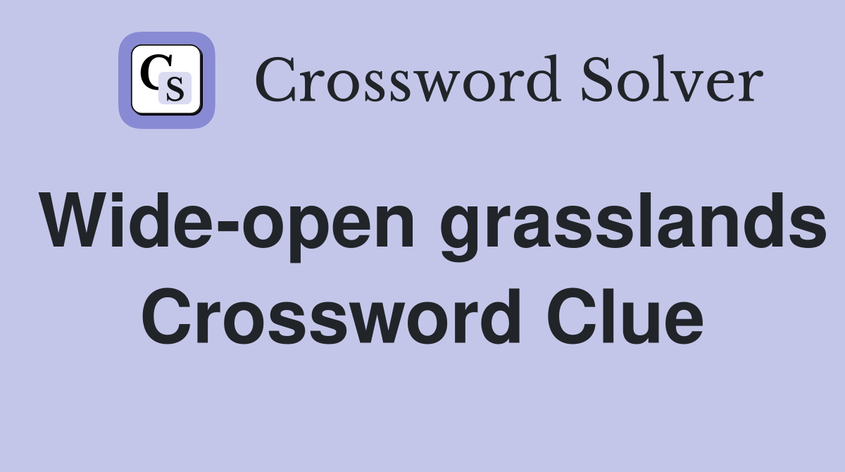 Wide-open grasslands Crossword Clue