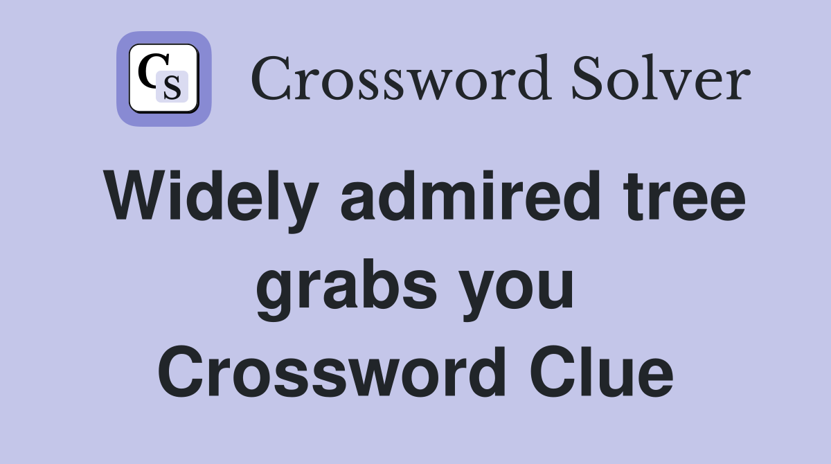 Widely admired tree grabs you Crossword Clue
