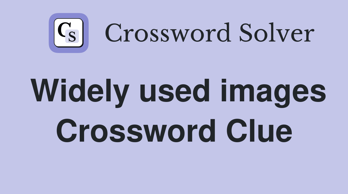 Widely used images Crossword Clue