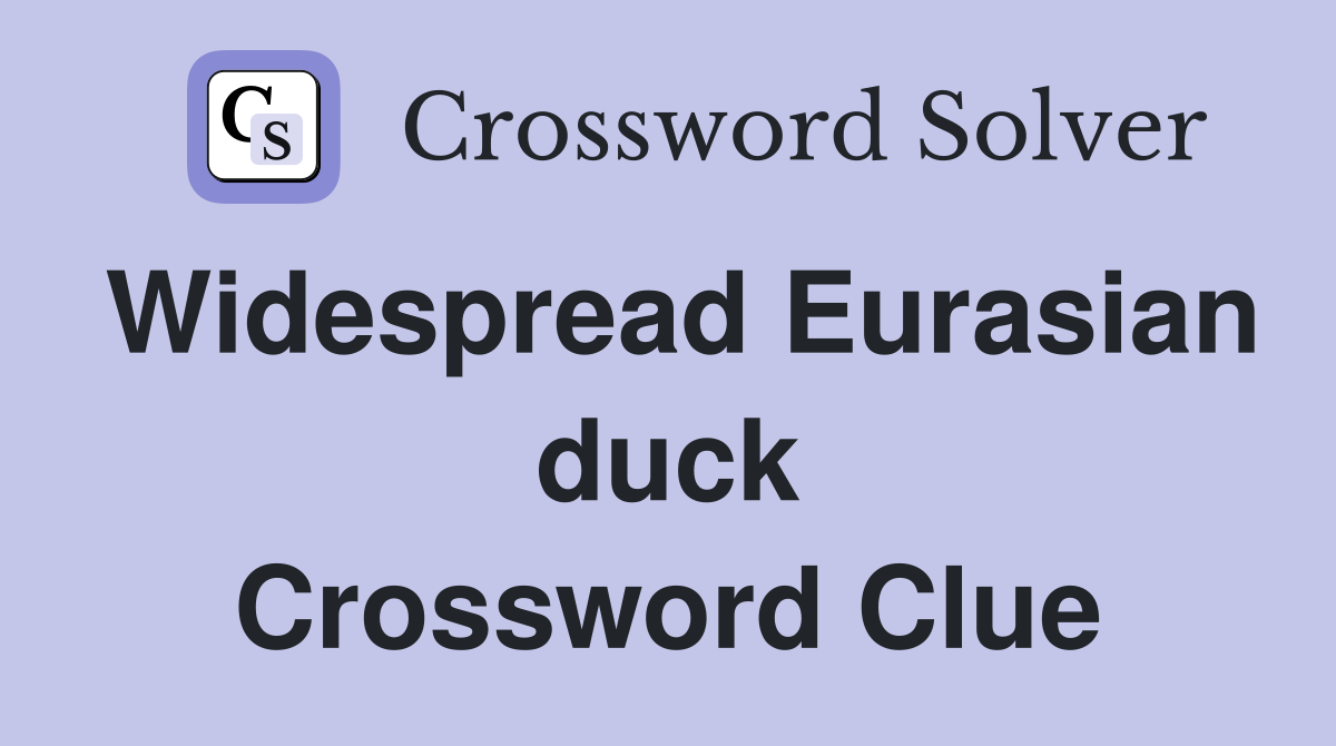 Widespread Eurasian duck Crossword Clue