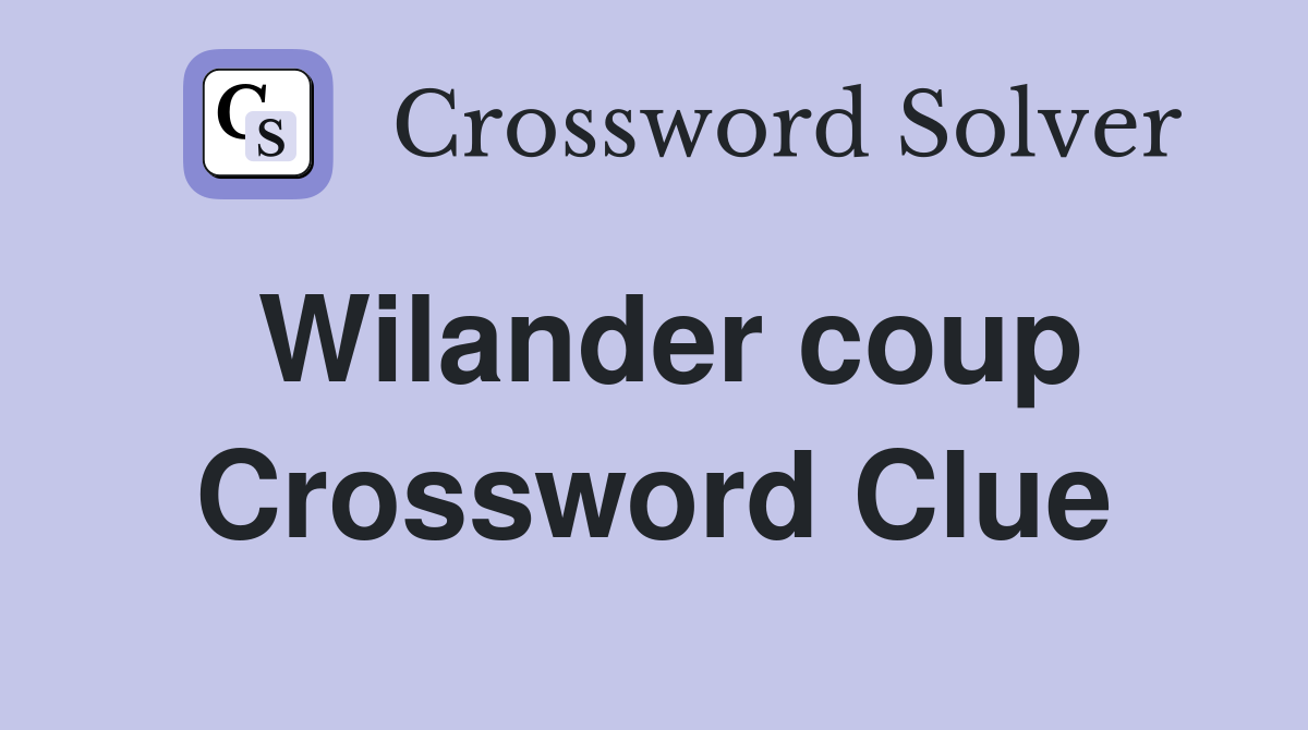 Wilander coup Crossword Clue