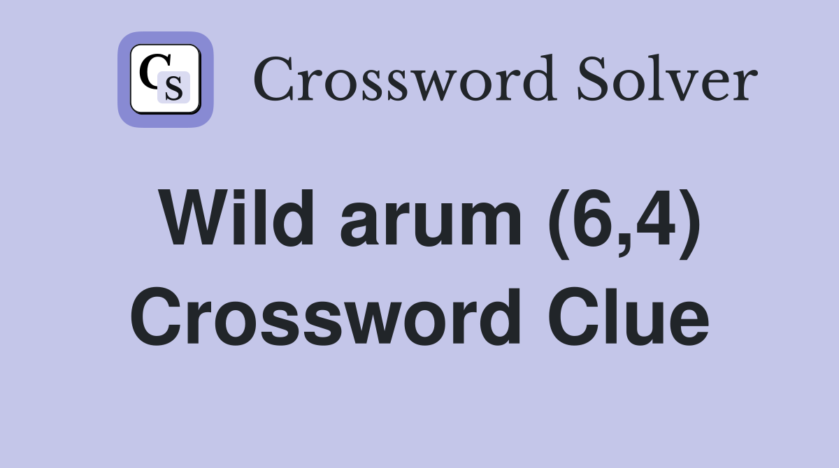 Wild arum (6,4) Crossword Clue