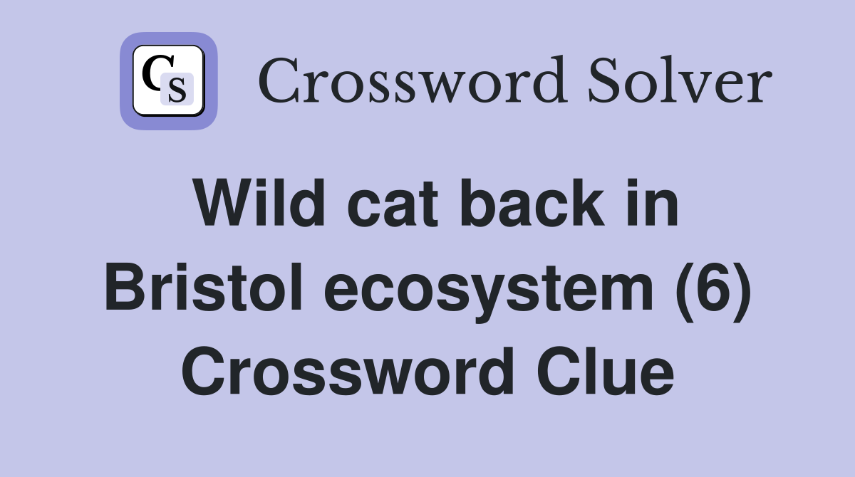 Wild cat back in Bristol ecosystem (6) Crossword Clue
