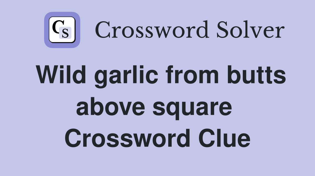 Wild garlic from butts above square  Crossword Clue
