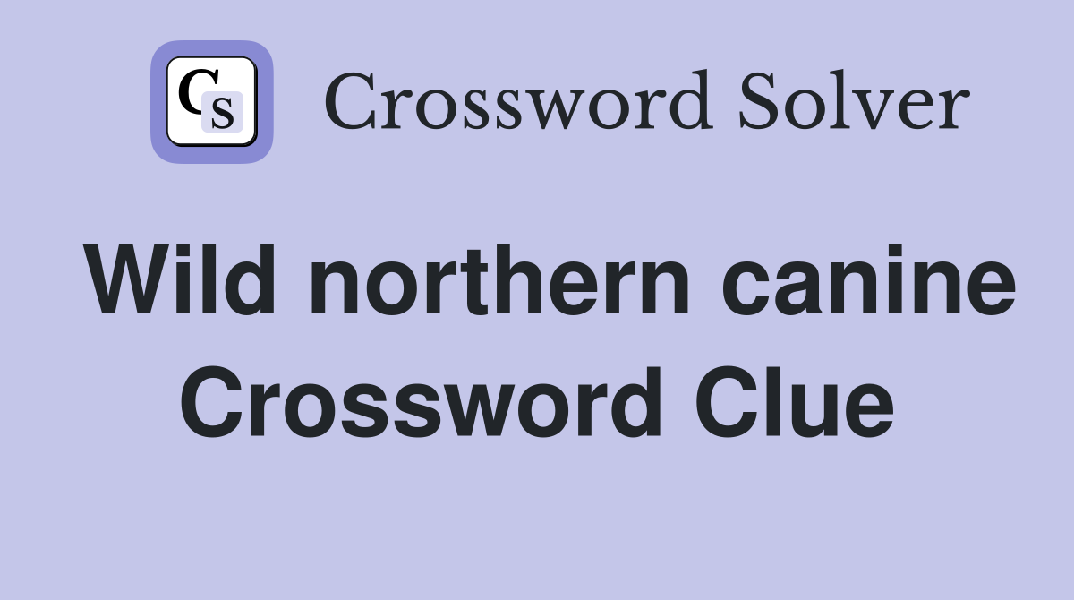 Wild northern canine Crossword Clue