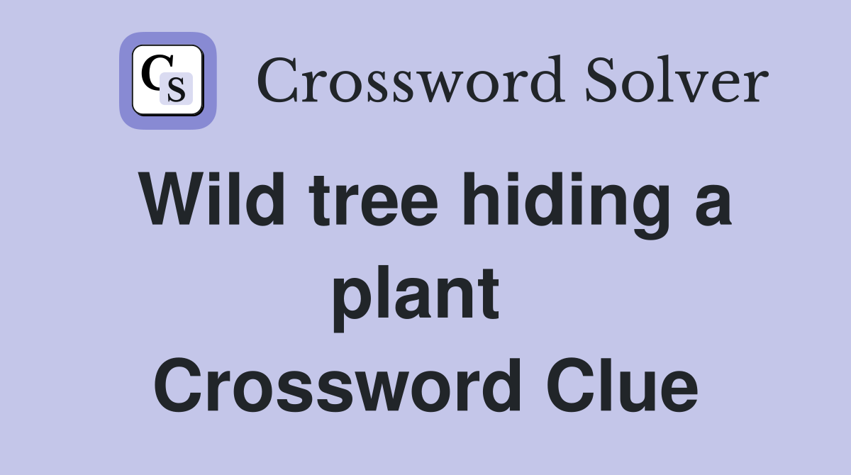 Wild tree hiding a plant  Crossword Clue