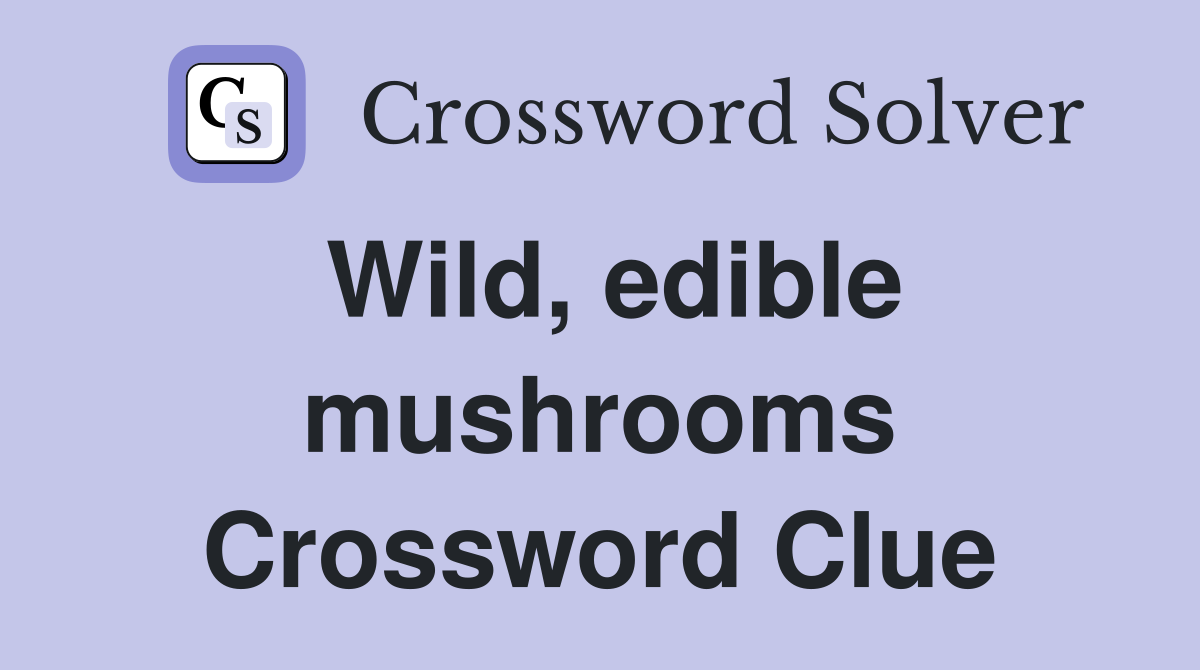 Wild, edible mushrooms Crossword Clue