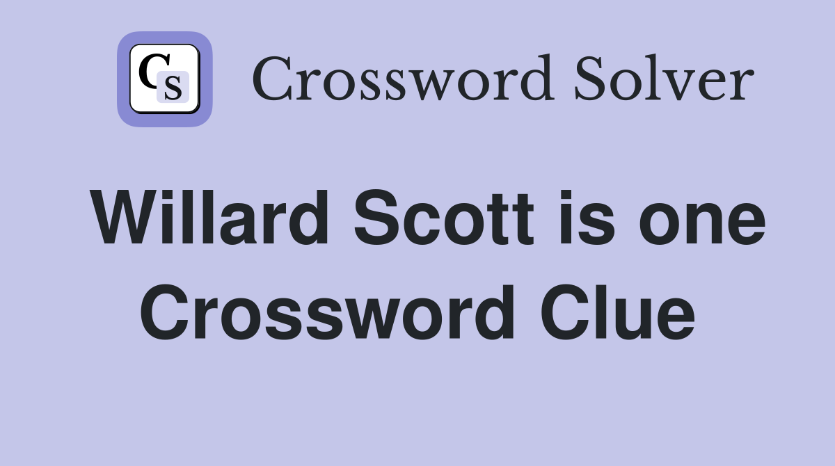 Willard Scott is one Crossword Clue