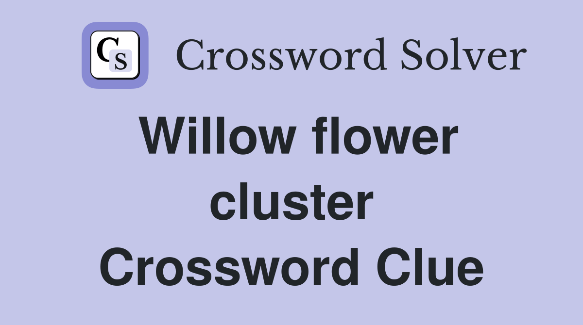 Willow flower cluster Crossword Clue