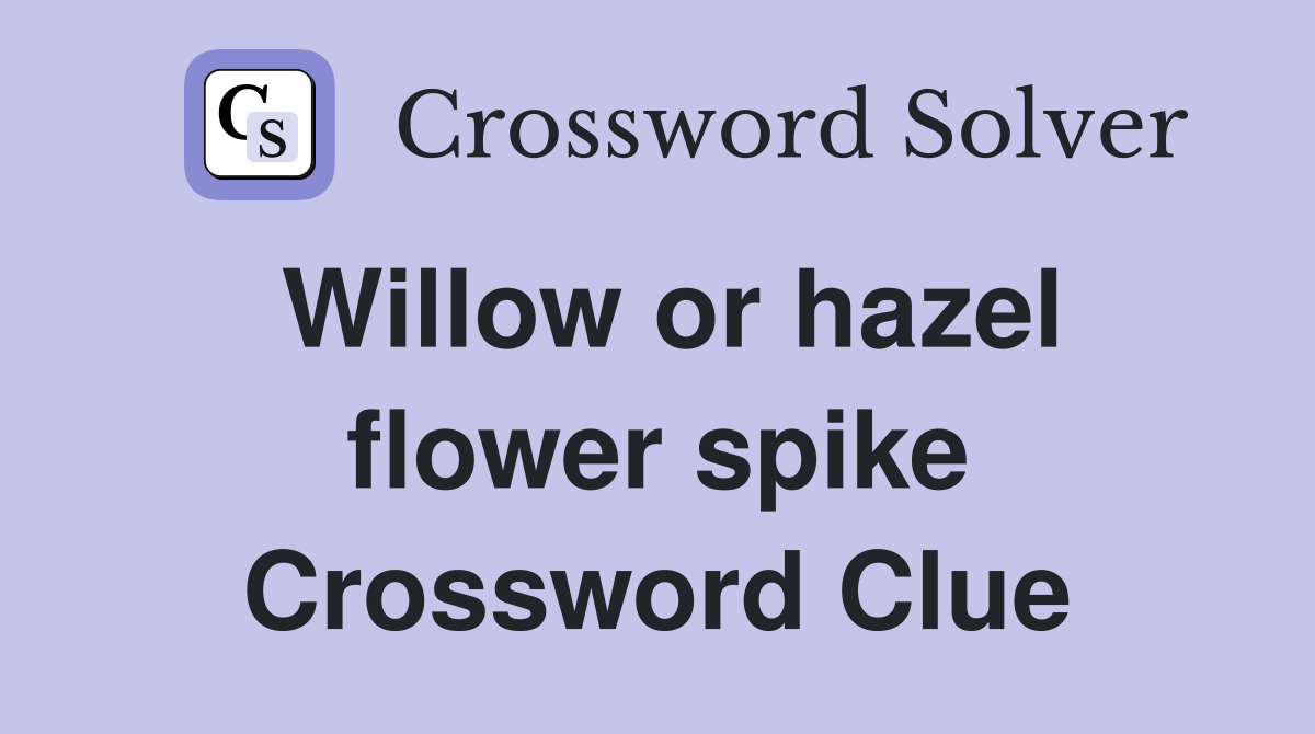 Willow or hazel flower spike Crossword Clue