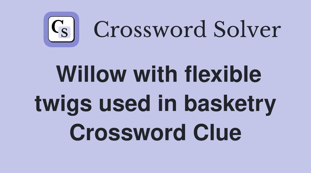Willow with flexible twigs used in basketry Crossword Clue