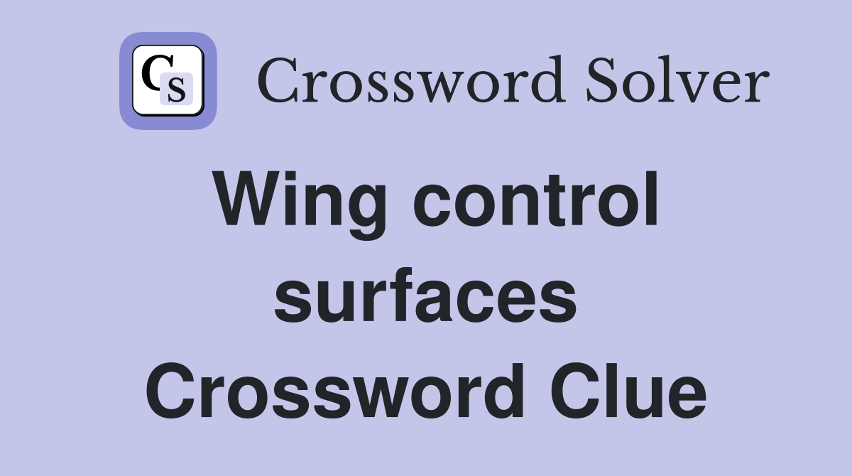 Wing control surfaces Crossword Clue