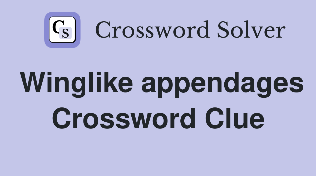 Winglike appendages Crossword Clue
