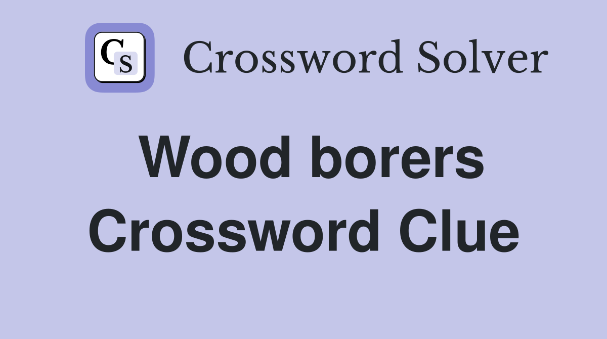 Wood borers Crossword Clue