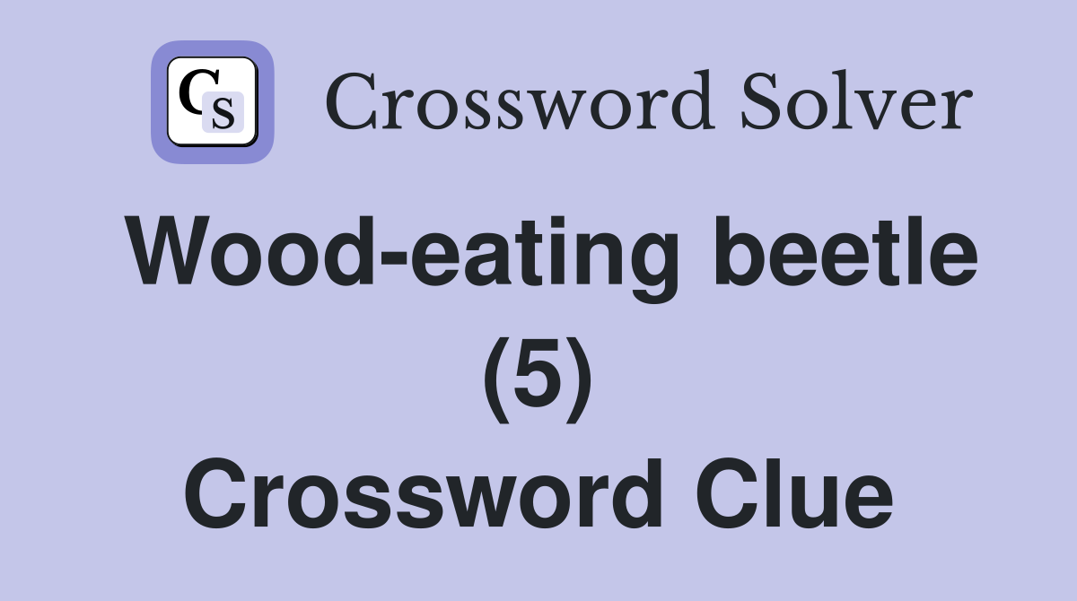 Wood-eating beetle (5) Crossword Clue