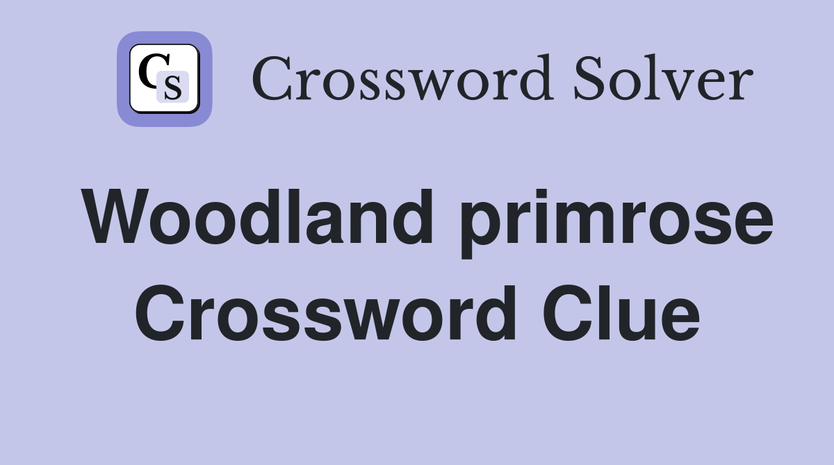 Woodland primrose Crossword Clue