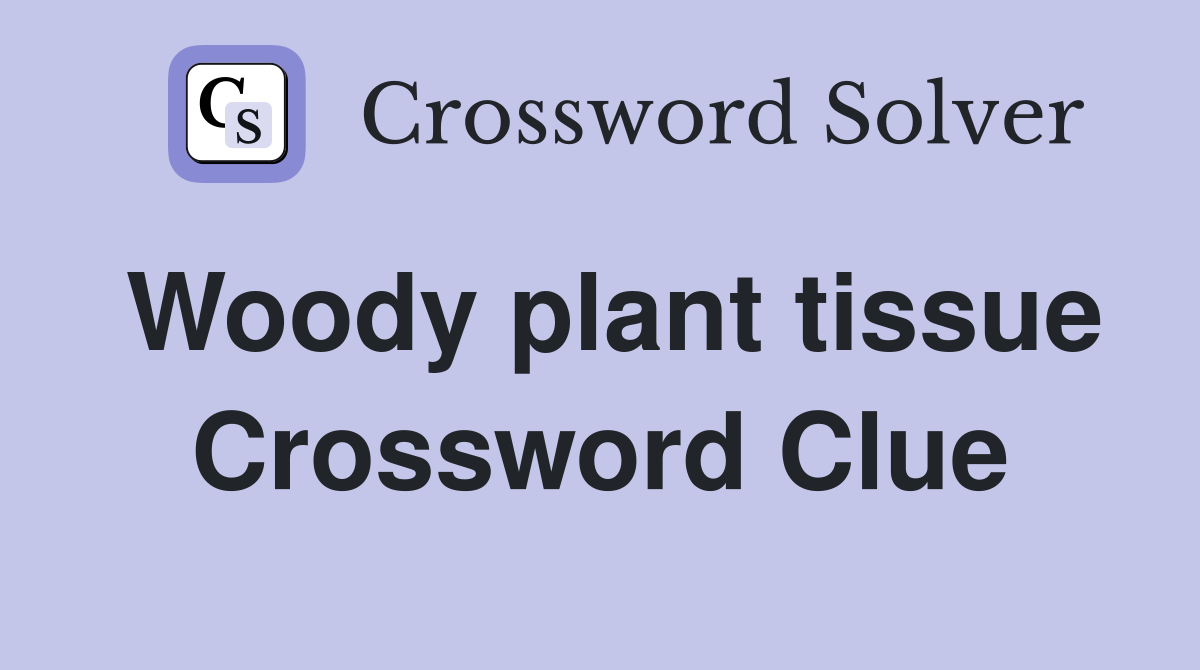 Woody plant tissue Crossword Clue