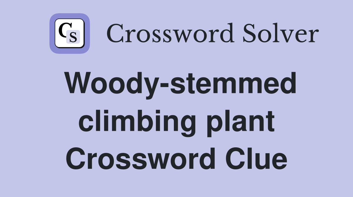Woody-stemmed climbing plant Crossword Clue