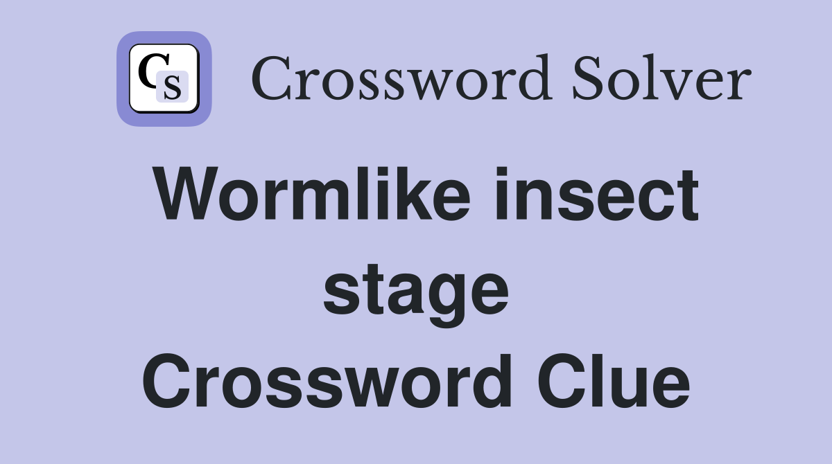 Wormlike insect stage Crossword Clue