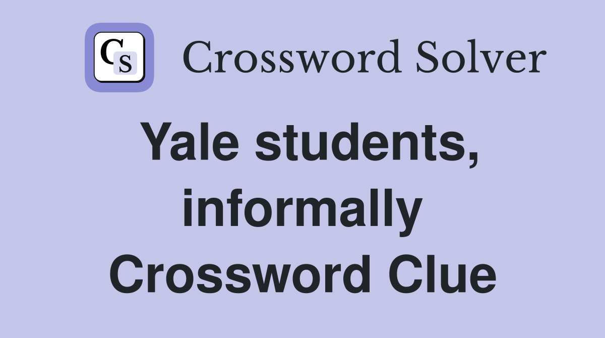 Yale students, informally Crossword Clue