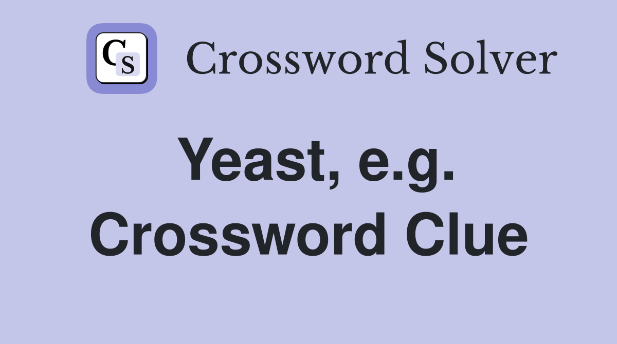 Yeast, e.g. Crossword Clue