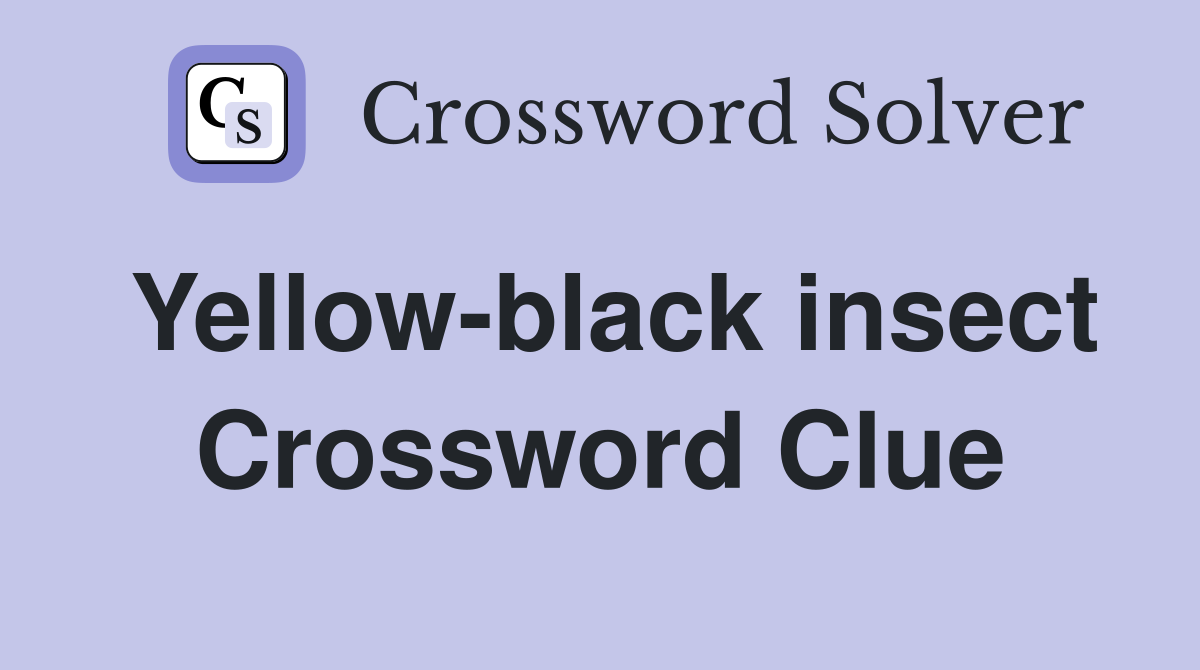 Yellow-black insect Crossword Clue