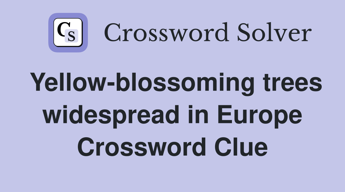 Yellow-blossoming trees widespread in Europe Crossword Clue