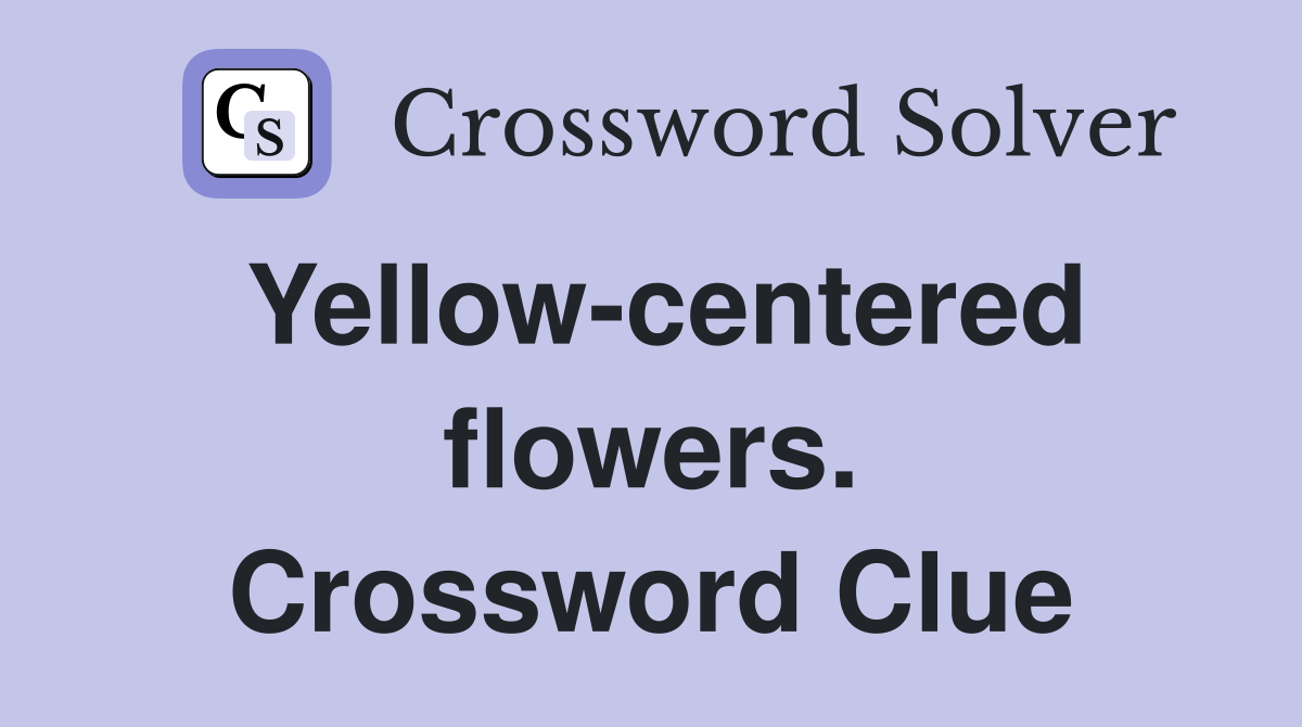 Yellow-centered flowers. Crossword Clue