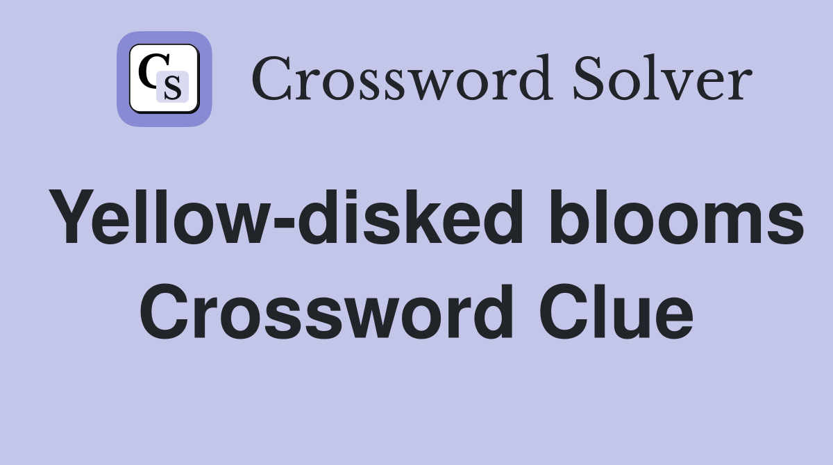 Yellow-disked blooms Crossword Clue