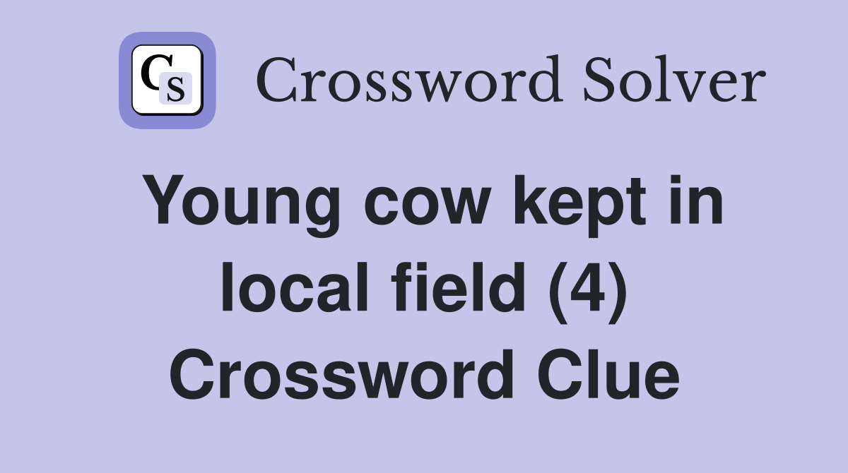 Young cow kept in local field (4) Crossword Clue