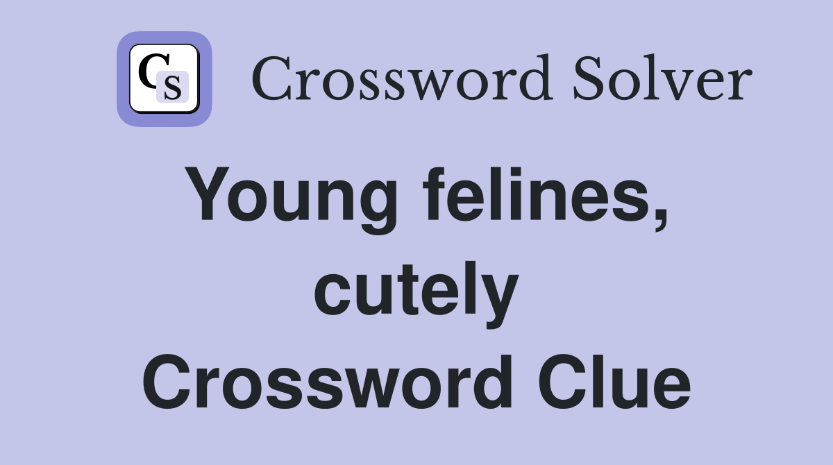 Young felines, cutely Crossword Clue