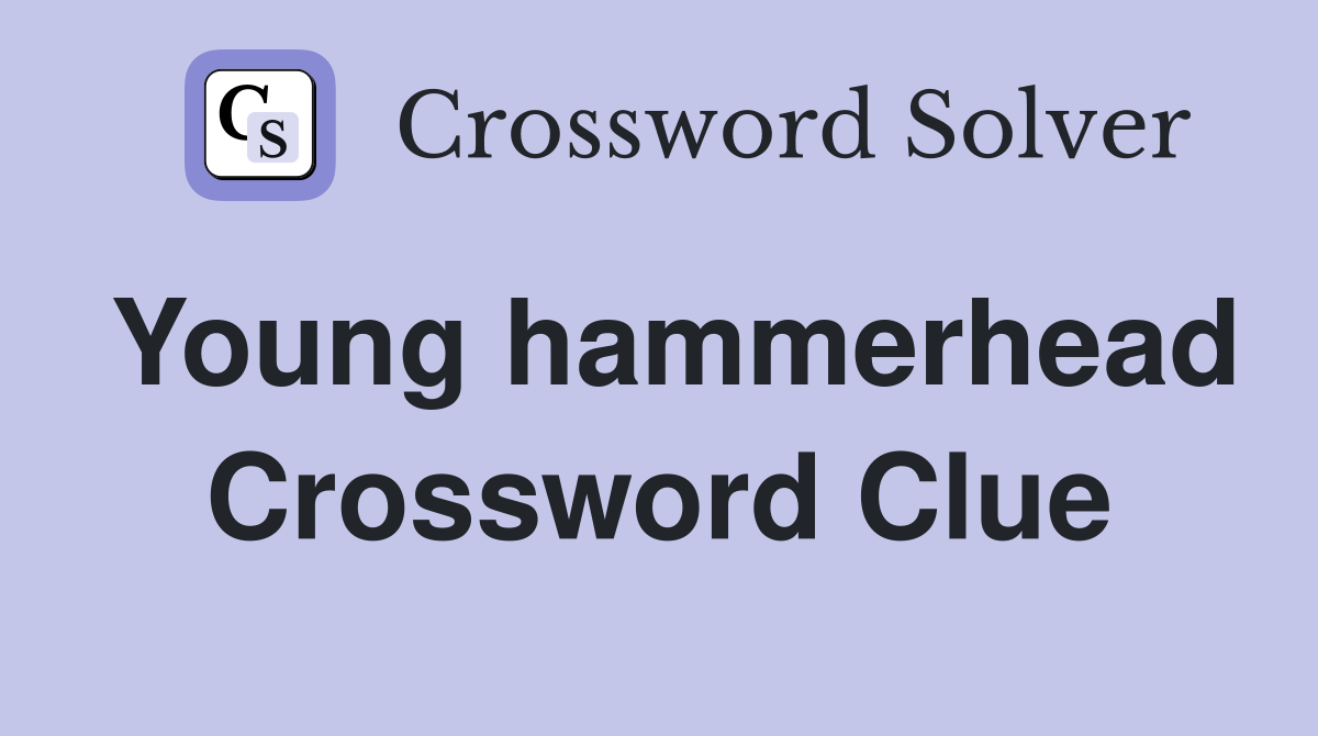 Young hammerhead Crossword Clue