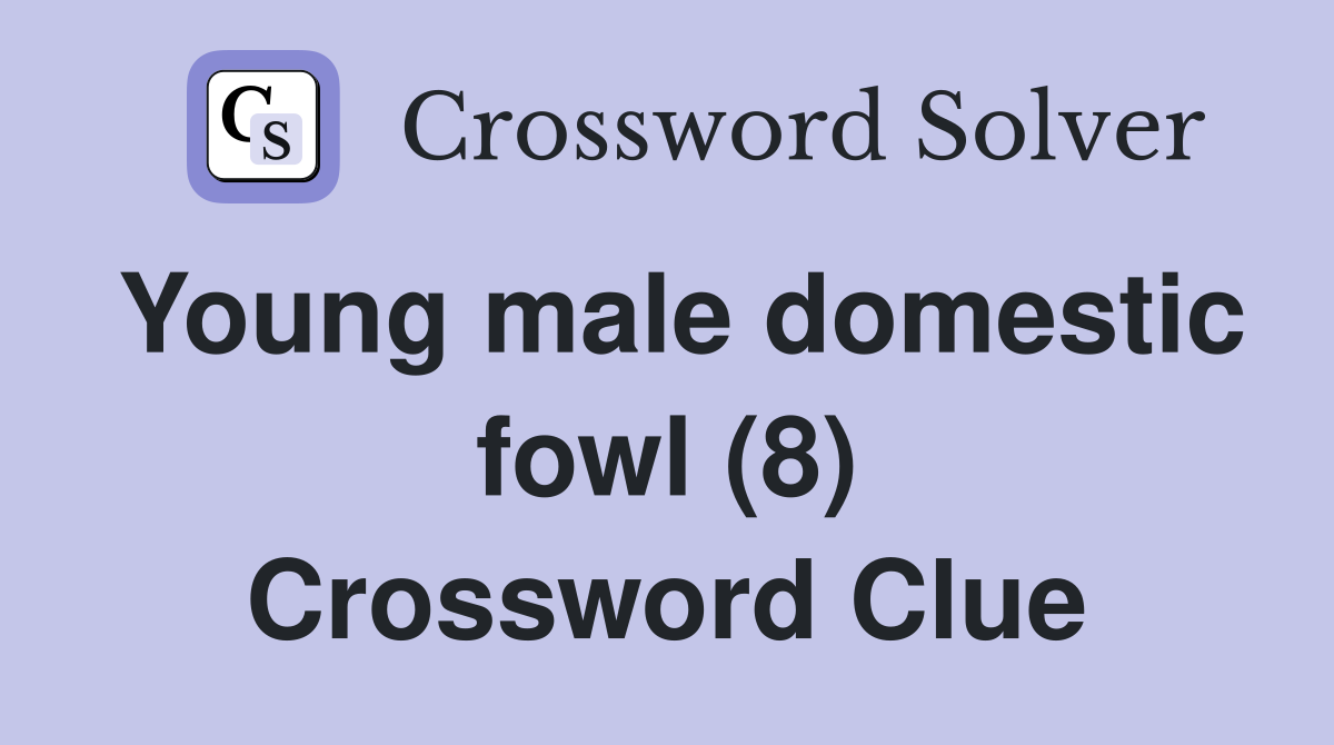 Young male domestic fowl (8) Crossword Clue
