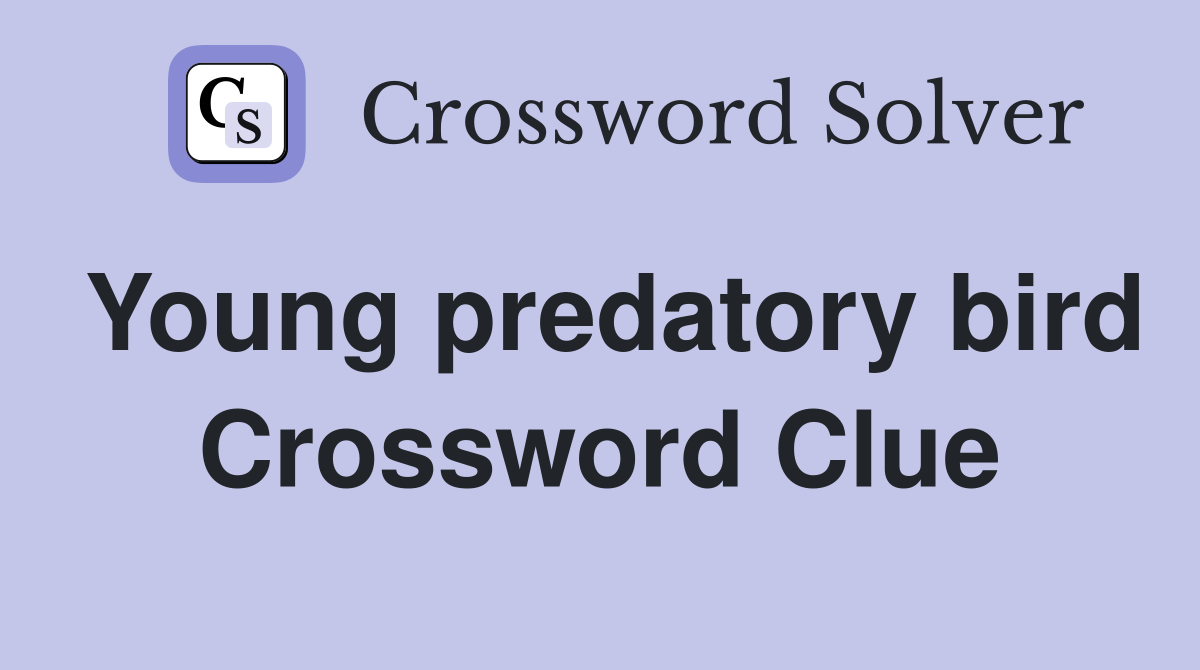 Young predatory bird Crossword Clue