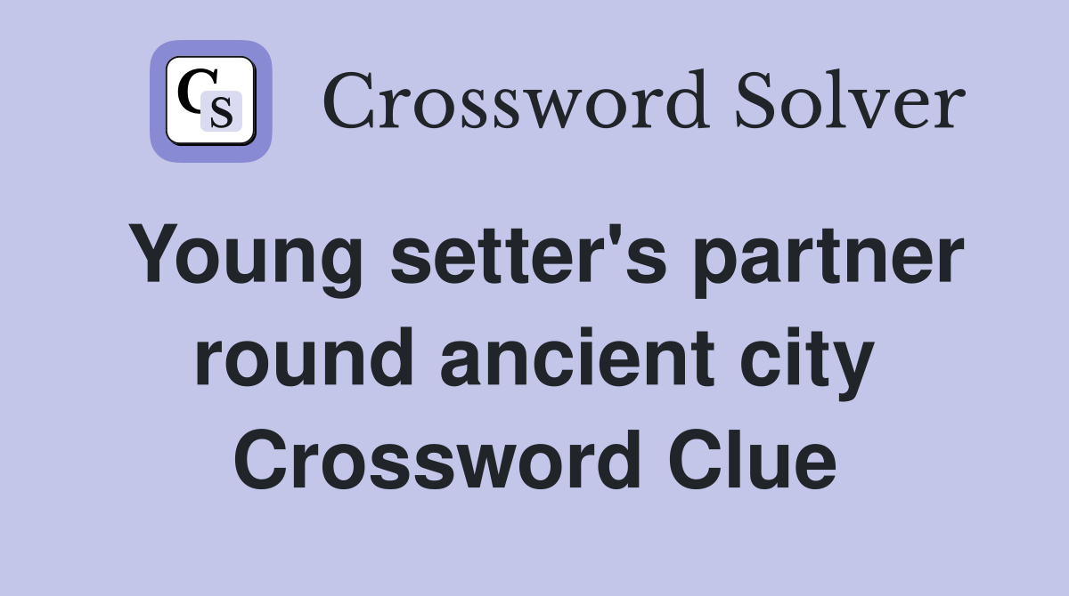 Young setter's partner round ancient city Crossword Clue