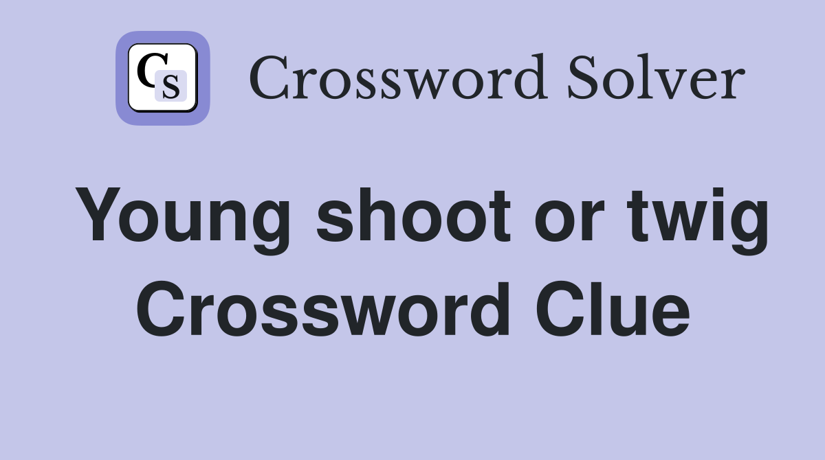 Young shoot or twig Crossword Clue