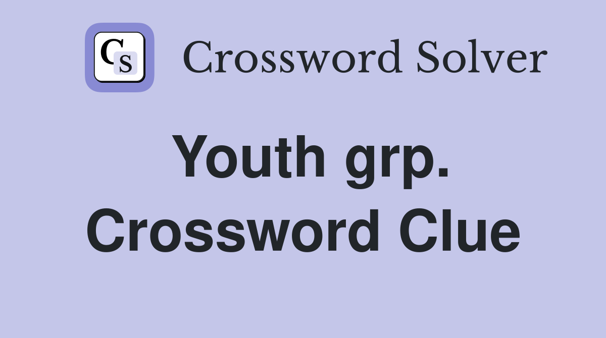 Youth grp. Crossword Clue