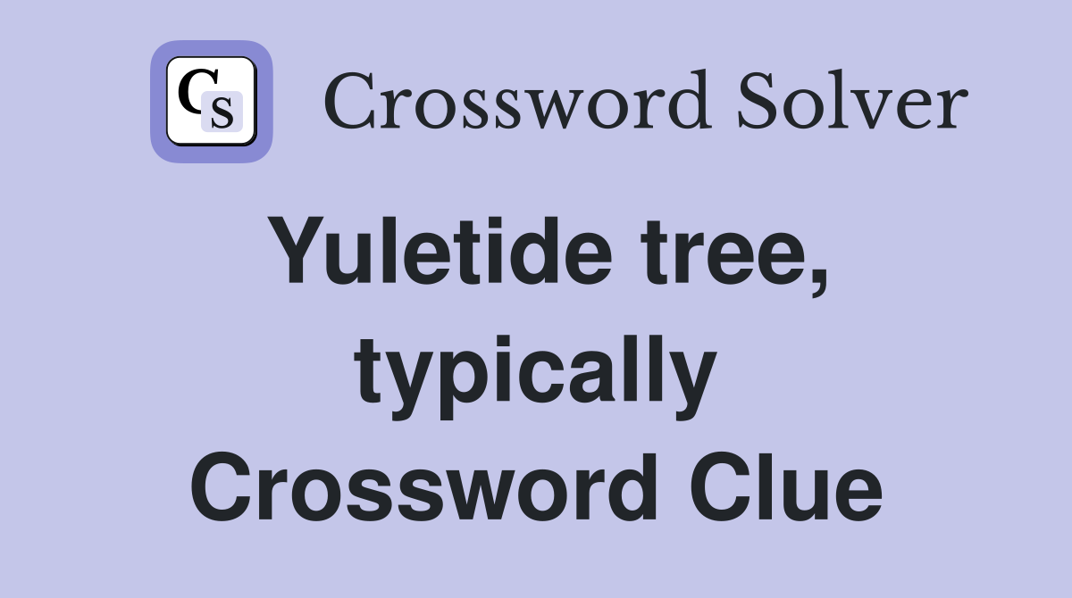 Yuletide tree, typically Crossword Clue