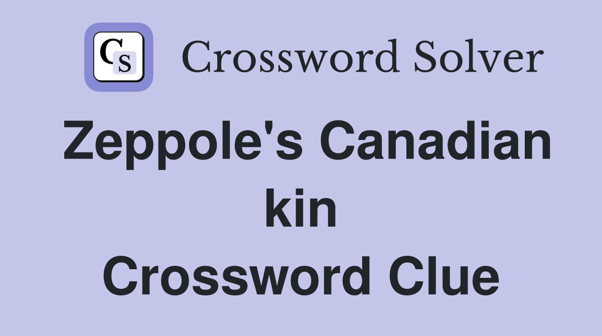 Zeppole's Canadian kin Crossword Clue
