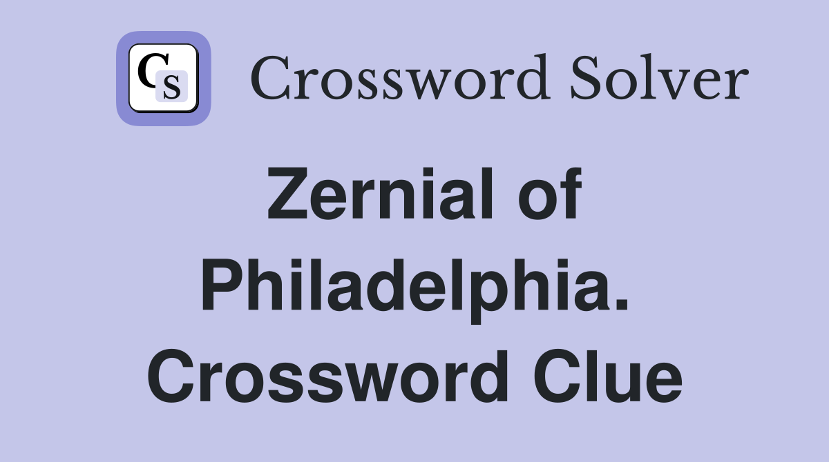 Zernial of Philadelphia. Crossword Clue