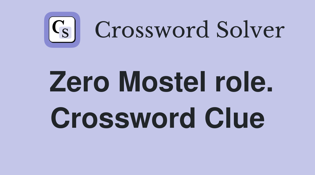 Zero Mostel role. Crossword Clue