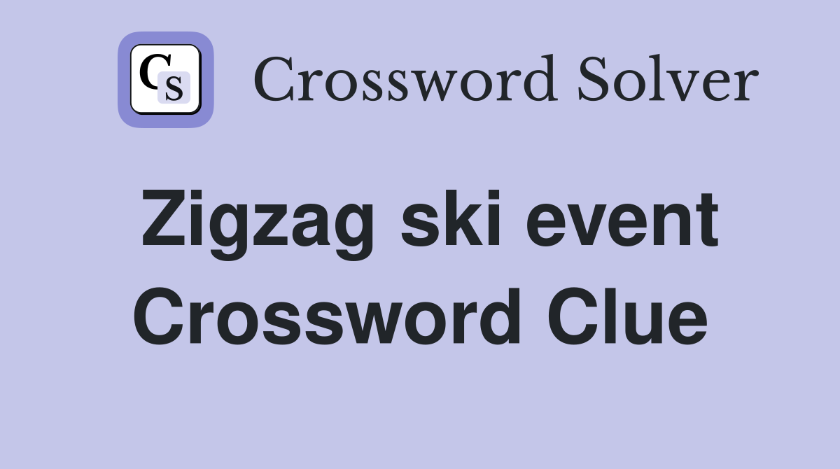 Zigzag ski event Crossword Clue