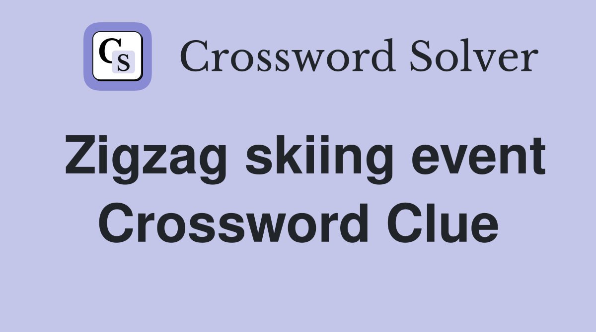 Zigzag skiing event Crossword Clue