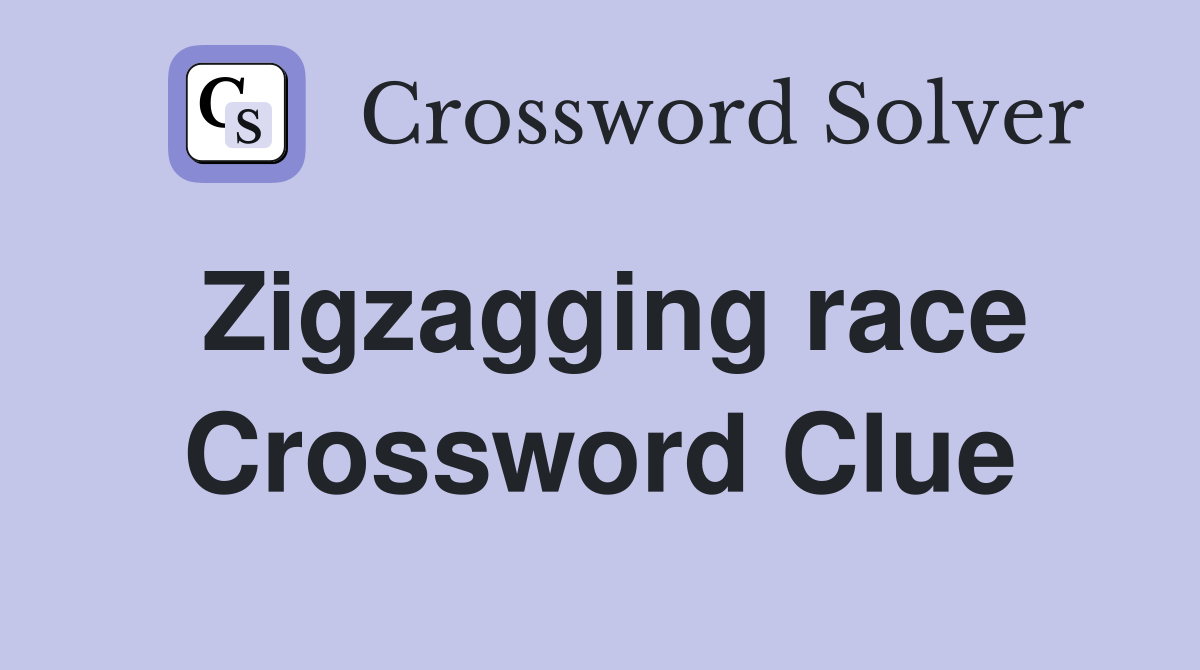 Zigzagging race Crossword Clue