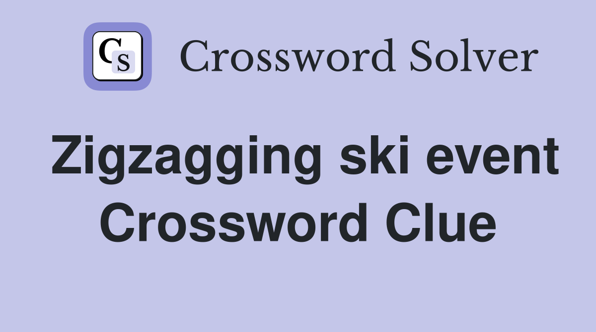 Zigzagging ski event Crossword Clue