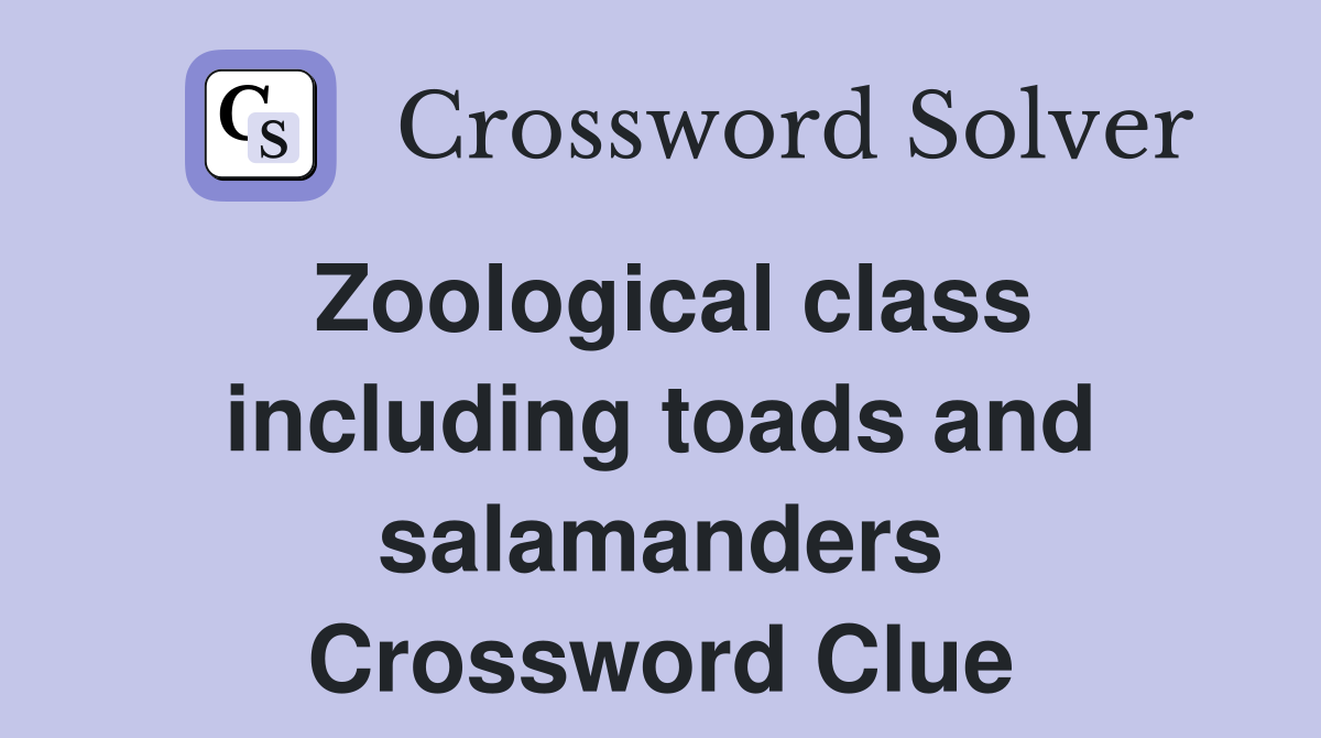 Zoological class including toads and salamanders Crossword Clue