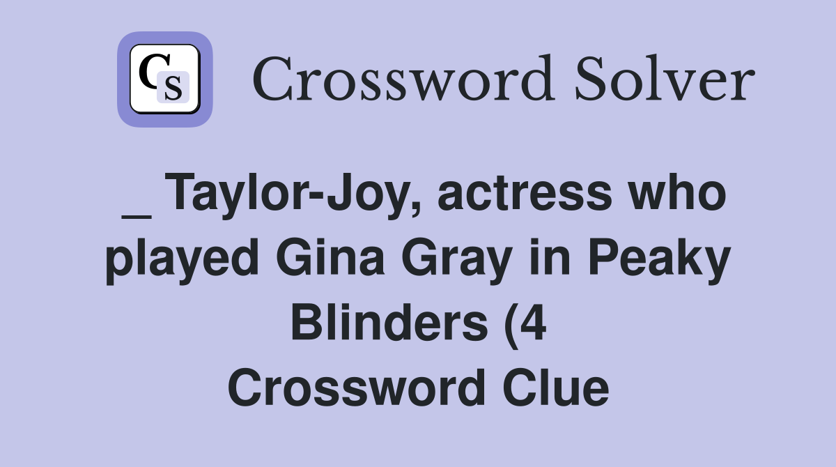 Taylor Joy actress who played Gina Gray in Peaky Blinders (4 Taylor Joy actress who played Gina Gray in Peaky Blinders (4