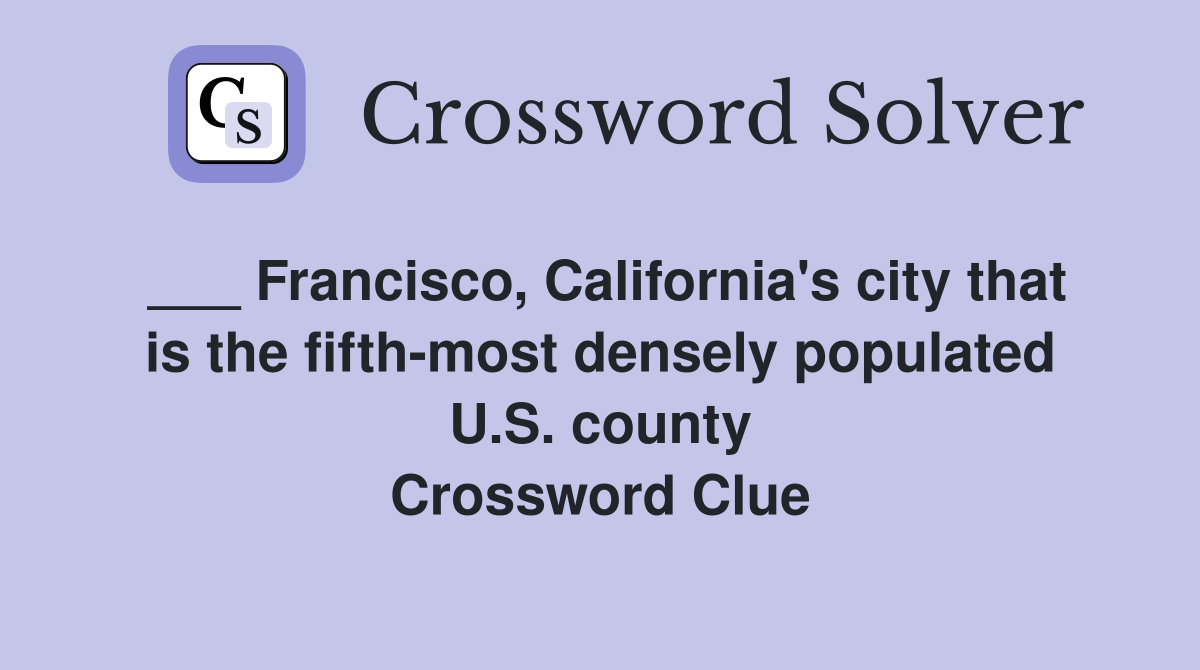 Francisco California #39 s city that is the fifth most densely populated U